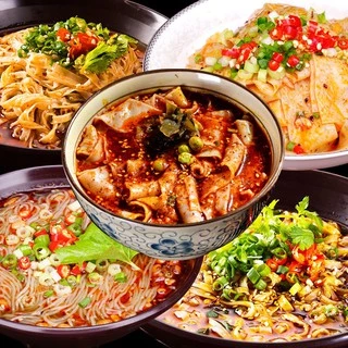 มาม่าหม่าล่าจีน เผ็ดชาสะใจ เส้นหนึบ อร่อยถึงใจ ยี่ห้อ A kuan 阿宽红油面皮
