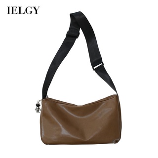 IELGY womens korean style fashion pendant square soft leather messenger bag