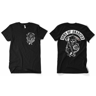 เสื้อยืดพิมพ์ลาย Sons of Anarchy Front and Back สำหรับผู้ชาย