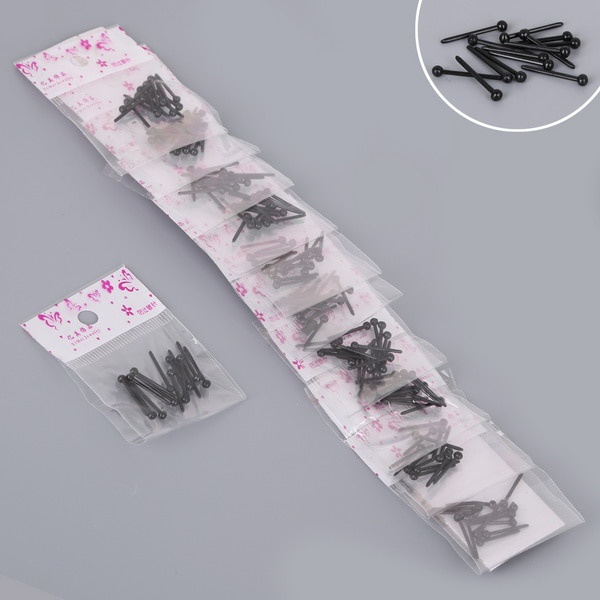 ต่างหูพลาสติกสีรุ้งสําหรับผู้หญิง 100 ชิ้น / แพ็ค - รูปที่ 3