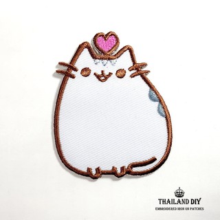 ตัวรีดติดเสื้อ งานปัก ลาย แมว การ์ตูน สัตว์เลี้ยง น่ารัก Cat Patch WOP DIY ตัวรีด อาร์มติดเสื้อ เด็ก กระเป๋า ทาสแมว