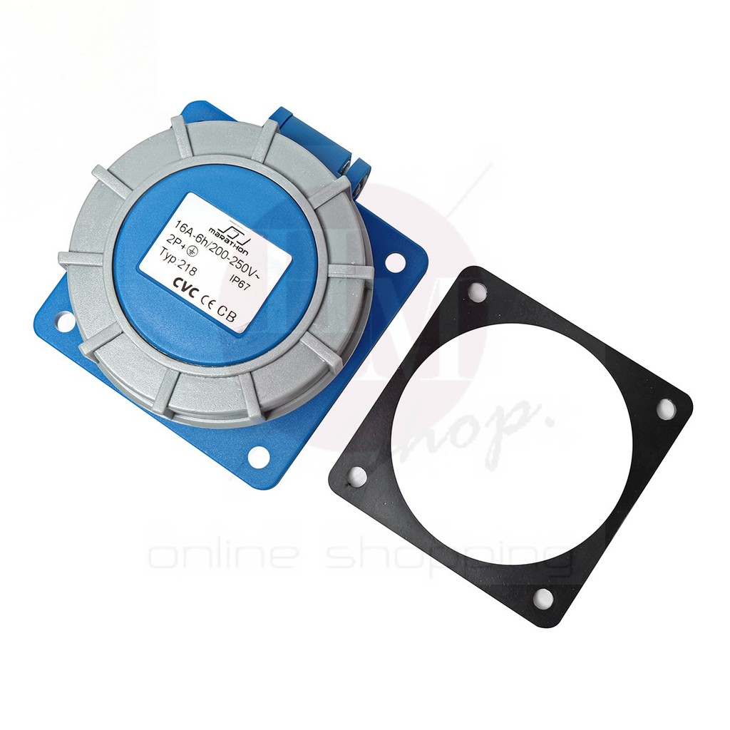 MARATHON เพาเวอร์ปลั๊ก-เมียฝังตรง 16A 2P+E IP67 Single phase M322-5170
