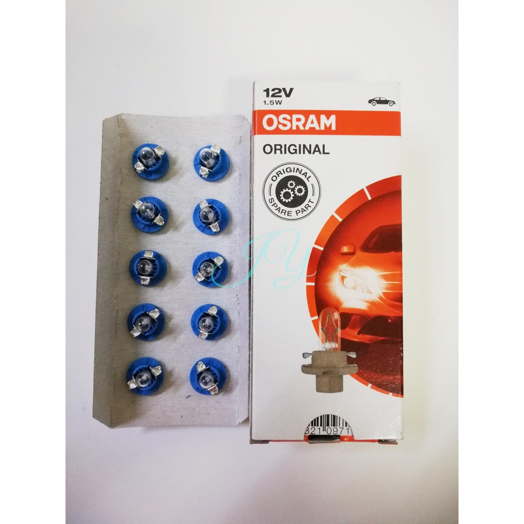 (1PCS) OSRAM BX8.5d 2721MFX หลอดไฟ 12V 1.2W Proton Saga Wira Satria ฯลฯ