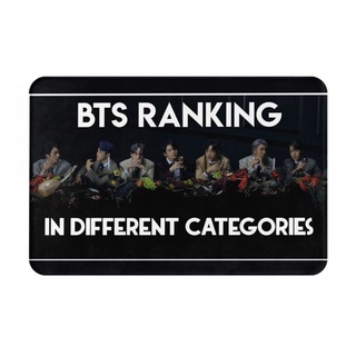 Bts RANKING พร้อมส่ง พรมเช็ดเท้า ผ้าสักหลาด กันลื่น ดูดซับน้ํา แห้งเร็ว 16x24 นิ้ว สําหรับห้องน้ํา