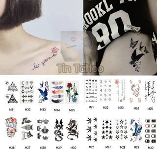 แทททู แทททูกันน้ำ Tattoo รอยสัก สติกเกอร์ลายสัก แทททูมินิมอล น่ารัก