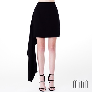 [MILIN] Kara Skirt Straight line mini skirt with side ruffle กระโปรงสั้น ทรงตรง แต่งระบายข้าง