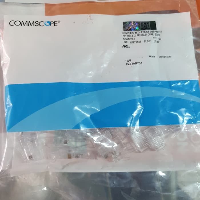 AMP COMMSCOPE CONNECTOR RJ45 RJ 45 RJ-45 CAT5E CAT 5E ต้นฉบับอย่างเป็นทางการ