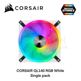 CASE FAN (พัดลมเคสคอมพิวเตอร์) Corsair QL140 RGB White Single PACK ของใหม่ประกัน 2ปี