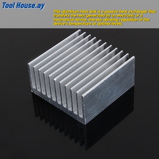 [อ่างความร้อน] Aluminium Heatsink Heat Sink 11 Tooth 40mm*40mm*20mm White