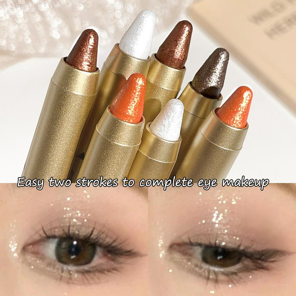 Highlight Double - Headed Lazy Eyeshadow , Brightening, Waterproof & Non - smudgeing