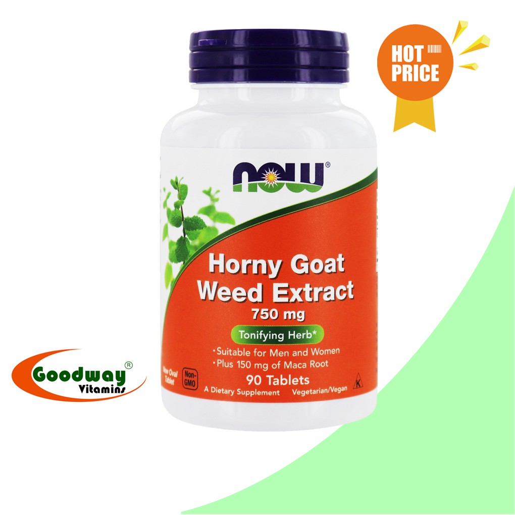 Now Foods Horny Goat Weed Extract 750 Mg 90 Tablets075717 Shopee Thailand 8147