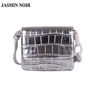 Jasmin NOIR กระเป๋าสะพายข้าง ลายหนังจระเข้ เรียบง่าย สําหรับผู้หญิง