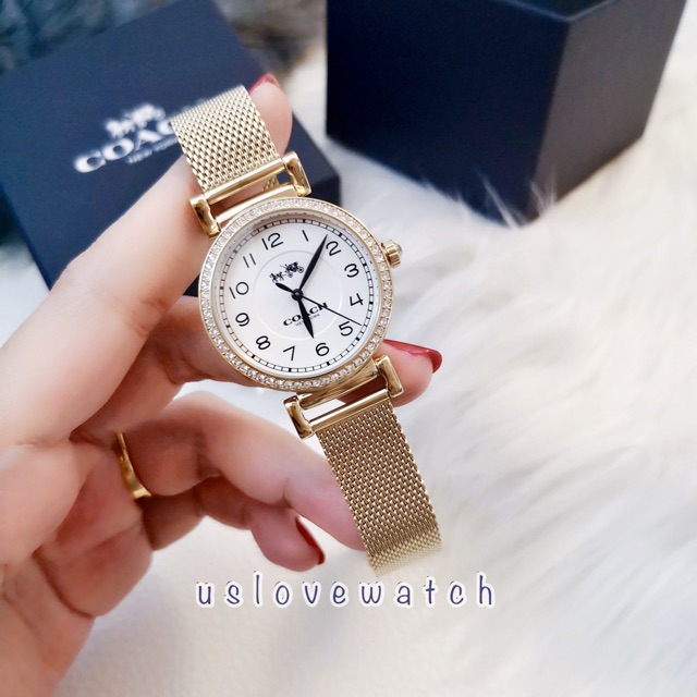 👑ผ่อน0%~แท้100%👑 นาฬิกาข้อมือ แท้ COACH Madison Ladies Gold-tone Watch 14502652