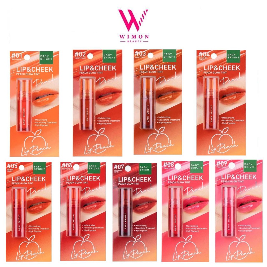Baby Bright Lip & Cheek Peach Glow Tint  2.4 g. เบบี้ ไบร์ท ลิป แอนด์ ชีค พีช โกลว์ ทินท์