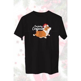 เสื้อยืด♠☍□Corgi Puppy Christmas Shirt Design Unisex T-shirtt shirt for men 80