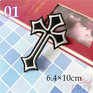 ❀ Cross สีสันสดใส (26 สี)แผ่นแปะรีด ❀ 1 ชิ้น Diy เย็บบนเหล็กบนแพทช์ป้าย