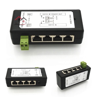 อะแดปเตอร์พาวเวอร์ซัพพลาย POE 4 พอร์ต สําหรับกล้อง IP 12-48V IP 4 พอร์ต 12-48V POE