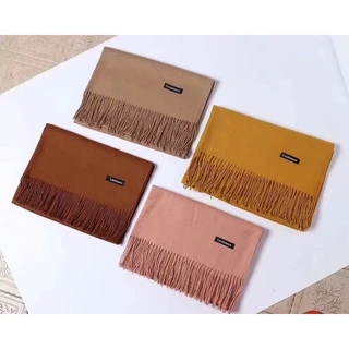 ผ้าพันคอแคชเมียร์ กันหนาว กันลม กันแดด เนื้อผ้าดี สีพื้น Cashmere Scarf สินค้าใหม่ พร้อมส่งในไทย