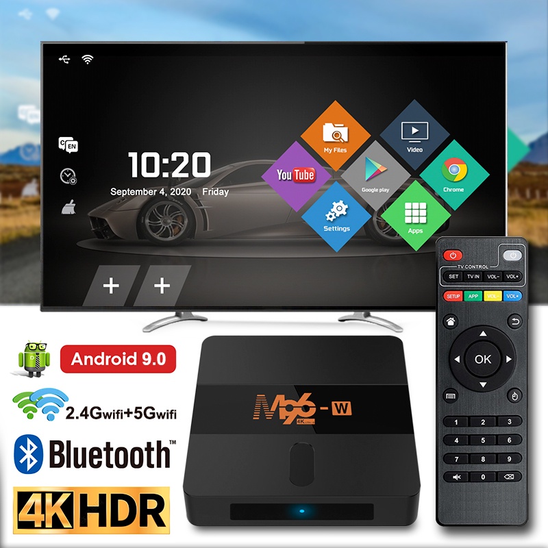 กล่องแอนดรอยด์ทีวี M96-W Android Tv Box S905W Ram 2G กล่องทีวี Rom 16G  Android Box Android 9.0 Bluetooth 2.4G5G Wifi - G9Ovjp5Tbm - Thaipick