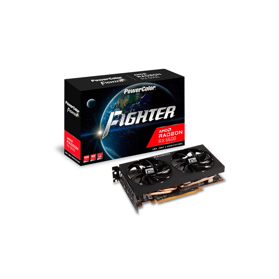 Power color rx 6600 Fighter 8GB DDR6(((มือ1ประกันไทย)))