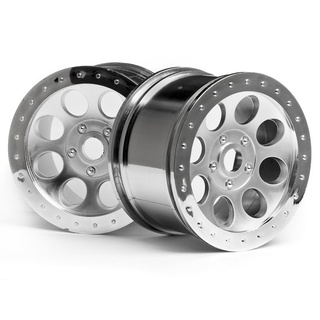 HPI 3188 MAG-8 WHEELS MATTE CHROME (83X56mm/2pcs) (for HPI SAVAGE)