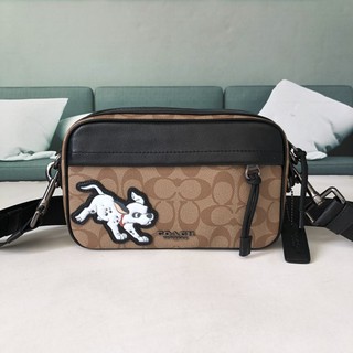 (ของแท้💯%) COACH F91498 กระเป๋ากล้องสำหรับผู้ชาย / กระเป๋าสะพายแฟชั่น