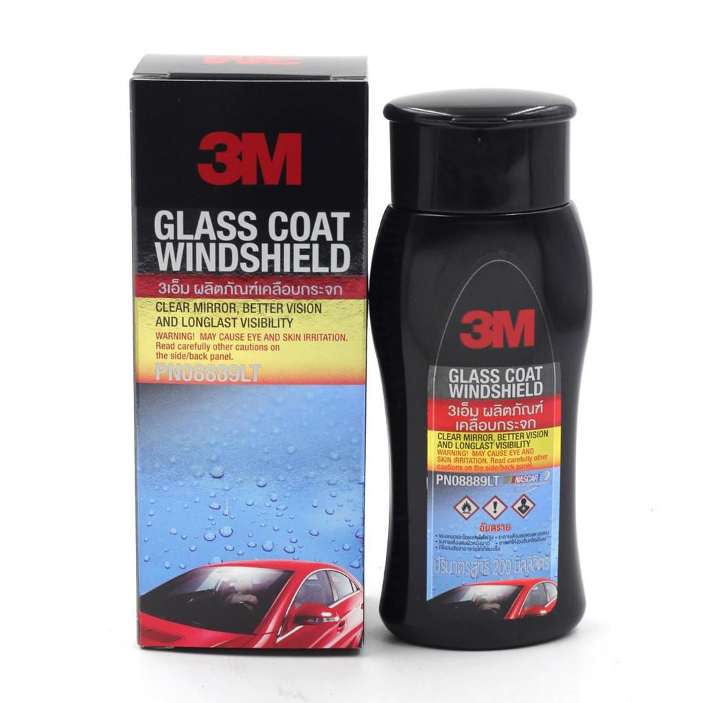 3M ผลิตภัณฑ์เคลือบกระจก ป้องกันหยดน้ำเกาะ ปริมาตรสุทธิ 200 มิลลิลิตร PN08889LT GLASS COATER WINDSHIELD 200 ml PN08889LT