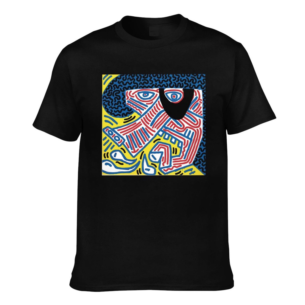 T-shirt  เสื้อยืด ผ้าฝ้าย พิมพ์ลาย Keith Haring Father Dad แฟชั่นฤดูร้อน คุณภาพดีS-5XL