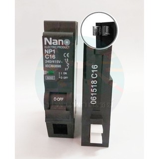 เซอร์กิตเบรกเกอร์ ปลั๊กออน NANO 1P C16