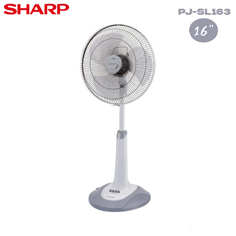 SHARP ชาร์ป พัดลมสไลด์ตั้งพื้น 16 นิ้ว PJ-SL163 เย็นไวทันใจ ใบพัดดีไซน์พิเศษ 3 ใบพัด ลมกำลังแรง เย็นทั่วถึง แข็งแรง ทนทา