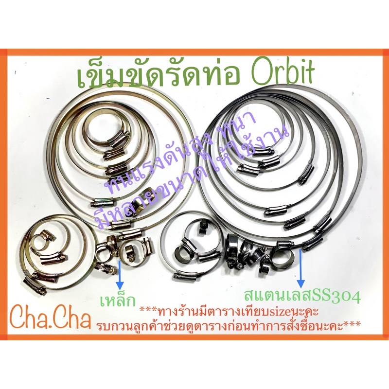 เข็มขัดเหล็กรัดท่อ กิ๊บรัดท่อ Orbit