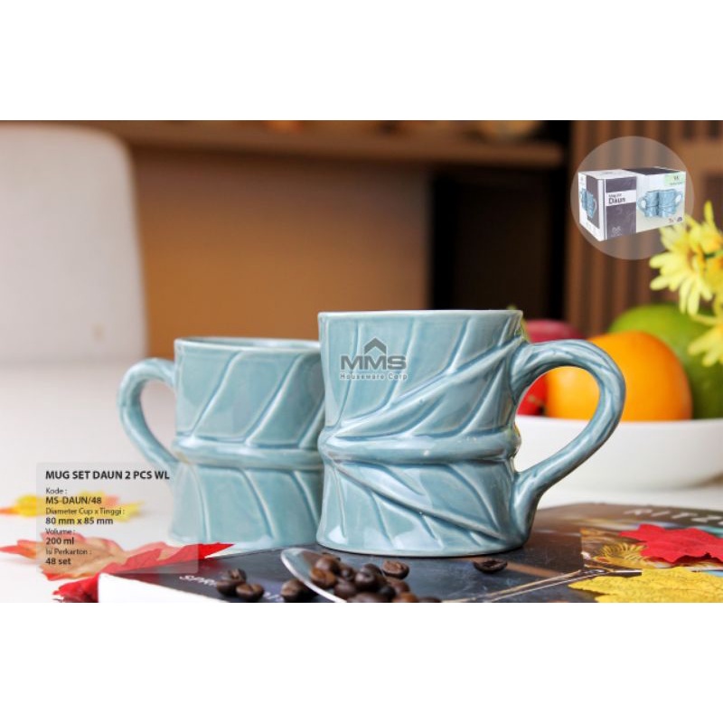 MUK SET ใบไม้สีขาว 2 ชิ้น