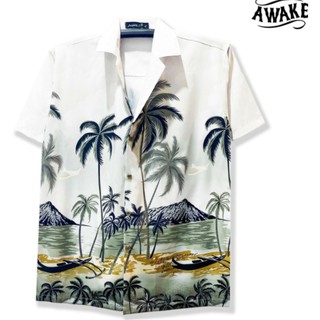 เสื้อเชิ้ตพิมพ์ลาย ฮาวาย AWAKE   รหัสAW0006