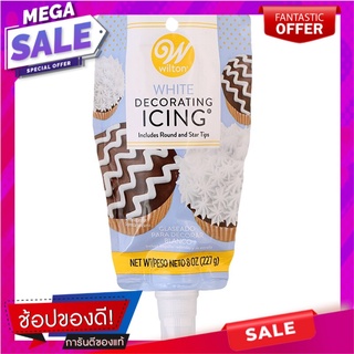 วิลตันไอซิ่งแต่งหน้าขนมสีขาวพร้อมหัวบีบ 227กรัม Wilton Icing Confectionery White with Tip 227g.