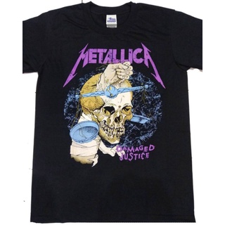 Nf2gd256ew เสื้อยืด ผ้าฝ้าย พิมพ์ลายวงเมทัลลิก้า เพลง Justice Metal Band Music สําหรับผู้ชาย RYN126DGE16997