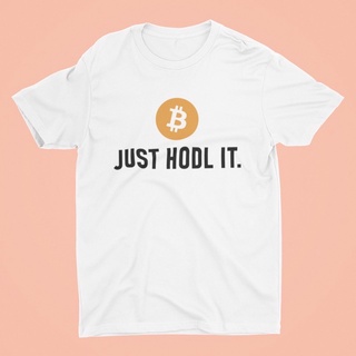เสื้อยืดบิทคอยน์ เสื้อยืดคริปโต มีหลายแบบ ใหม่เสื้อยืดบิทคอยน์ ลาย Just hodl it 🙌