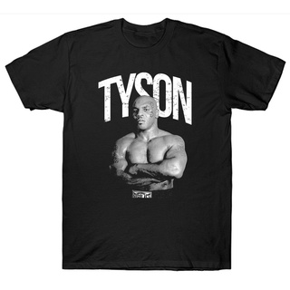 เสื้อยืดcalandfashionCotton Men T Shirt Mike Tyson Boxer Boxing Legend Heavyweight Gym TrainingS-5XL