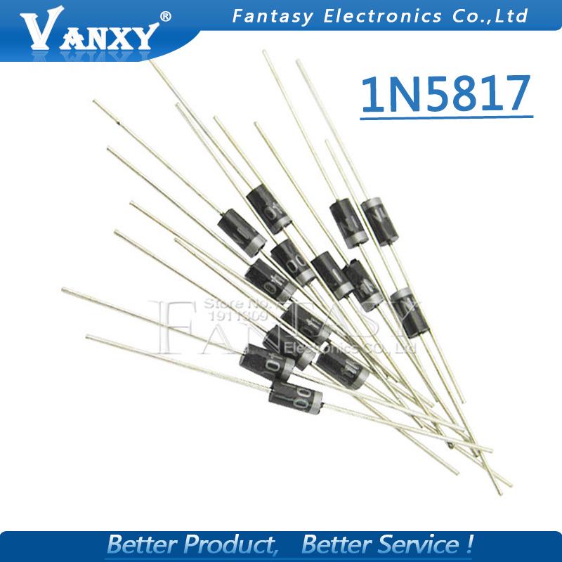 In5817 Do-41 1A 20V Schottky ไดโอด 1N5817 100 ชิ้น