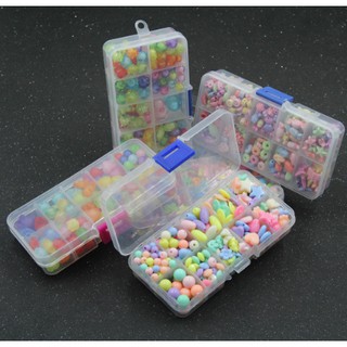 Assorted​ Beads​ Mini​ Box ชุด ร้อยลูกปัด ชุดเล็ก ลูกปัดหลากสี​ หลายรูปทรง​​ ในกล่อง 10 ช่อง​