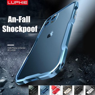 Luphie Metal Bumper for iPhone 12 Pro Max Case Aluminium Frame Protective Cover Mini Fashion Shell（ขายล่วงหน้า）