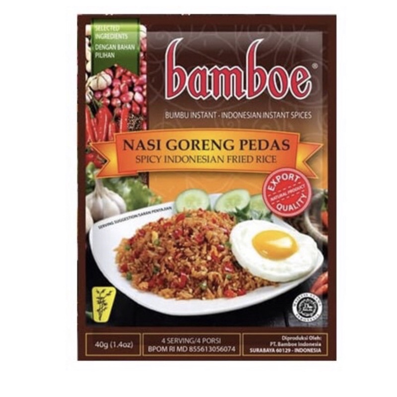 Indonesia Bamboe Bumbu Nasi Goreng Pedas (Spicy Indonesian Fried Rice), 40 Gram