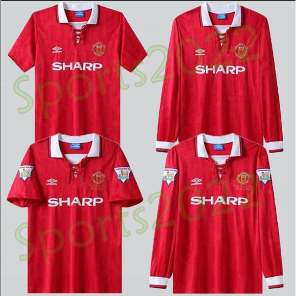 เสื้อเชิ้ตแขนสั้น ลายทีมชาติฟุตบอล Manchester United 1992-1993 1992-1994 สไตล์เรโทร ไซซ์ S-XXL