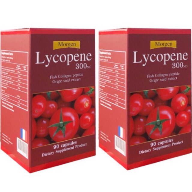 📌โปรซื้อแพคคู่ 📌 (รวม 2 กล่อง 180 เม็ด) Morgen Lycocpene สกัดเข้มข้น 90 เม็ด (ของแท้!มีสติกเกอร์กันปลอม) Exp.02/2028