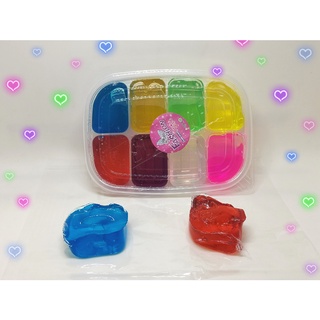 สไลม์ Slime สลาม Slime Colourful Crystal noodle  กลิ่นหอม ไม่ติดมือ  พร้อมส่ง -ถาด8สี-