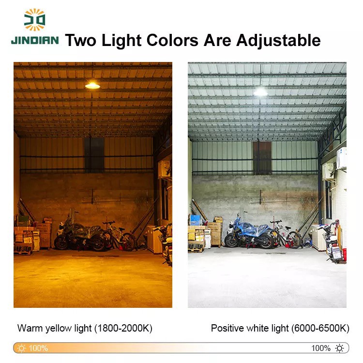 JD-6128 โคมไฟไฮเบย์พลังแสงอาทิตย์ ยี่ห้อ JD Jindian แท้ high bay Solar เปิด-ปิดอัตโนมัติได้ สลับได้2สีในหลอดเดียว กันน้ำ ราคา ถูกที่สุด ดีลบีเคเค แกลเลอรีภาพที่ 2