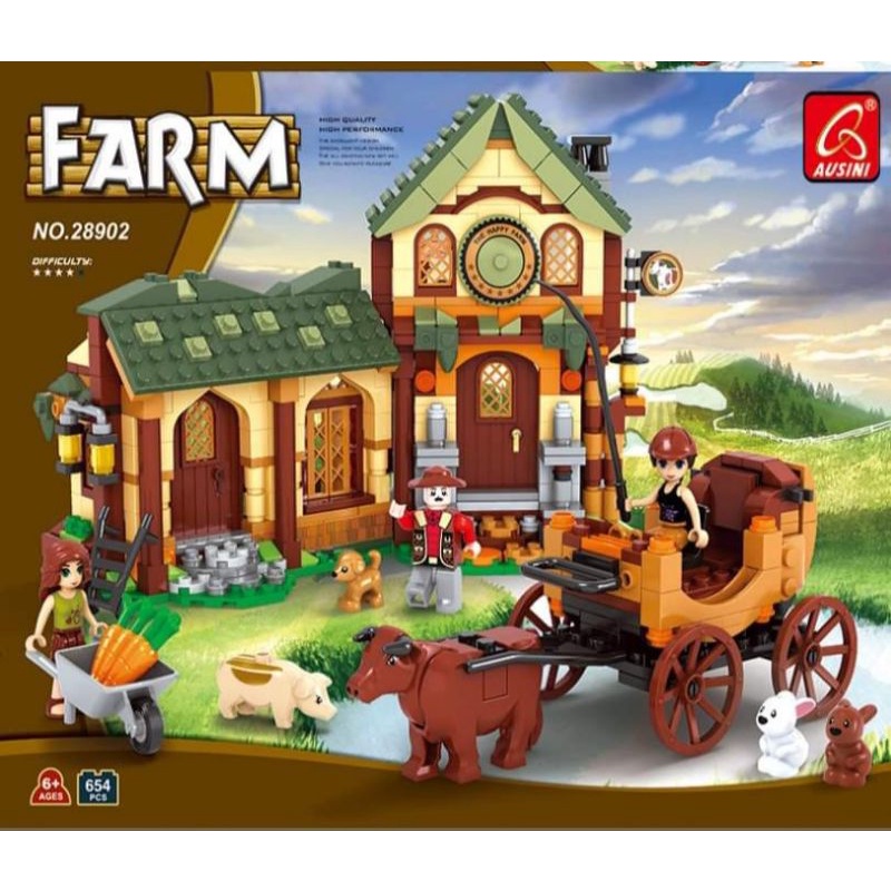 lego farm no.28902 ยี่ห้อ Ausini จำนวน 654ชิ้น