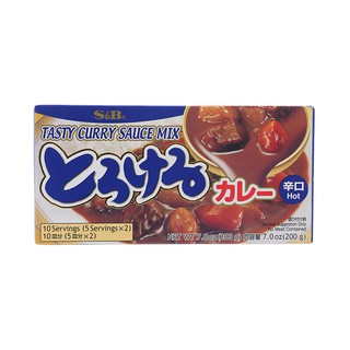 เอสแอนด์บีแกงกะหรี่ก้อนเผ็ดมาก 200กรัม S&amp;B curry cubes, very spicy, 200 grams