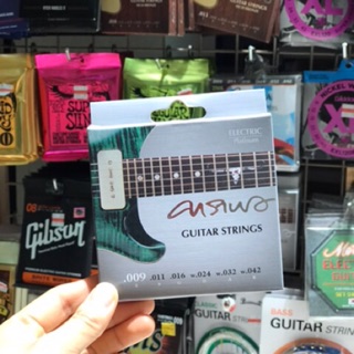 สายกีต้าร์ไฟฟ้า (.009 ) ยี่ห้อคาราบาว ของแท้ พร้อมส่ง Electric Guitar Strings