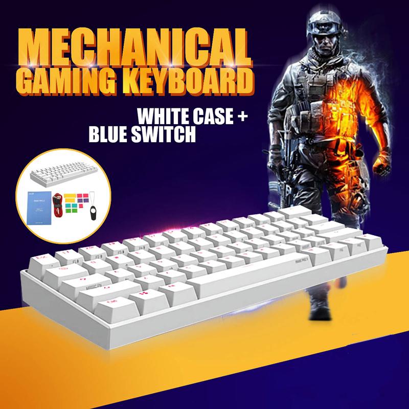 Anne PRO 2 gateron switch คีย์บอร์ดเกมมิ่ง บลูทูธ USB RGB 61 คีย์ สีแดง สีน้ําตาล