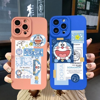 เคสโทรศัพท์มือถือ ขอบสี่เหลี่ยม ป้องกันเต็มเครื่อง ลายการ์ตูนโดราเอมอนน่ารัก สําหรับ VIVO Y15A Y15S T1 5G T1X Y02S Y21S Y21A Y21S Y33S Y12S Y11S Y12A Y01 Y1S Y20s Y20A